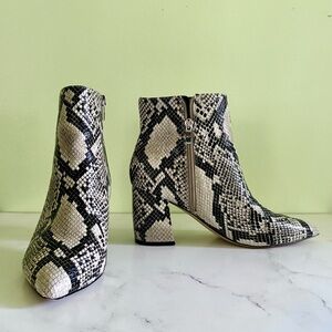 Marc Fisher Snakeskin Ankle Boots